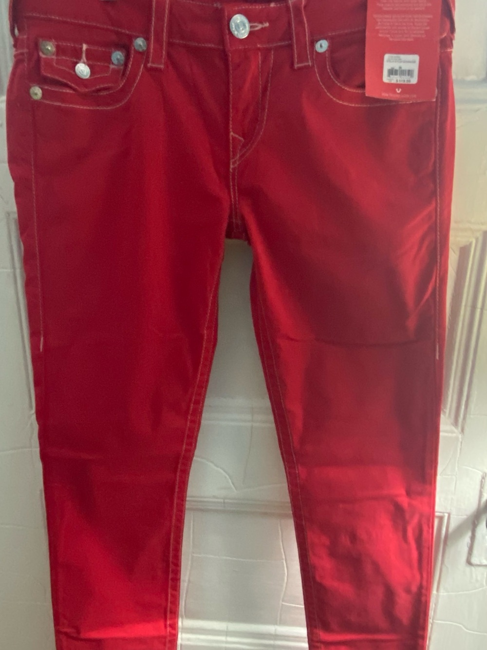 True Religion Red Stella Skinny Jeans - Picture 2 of 7